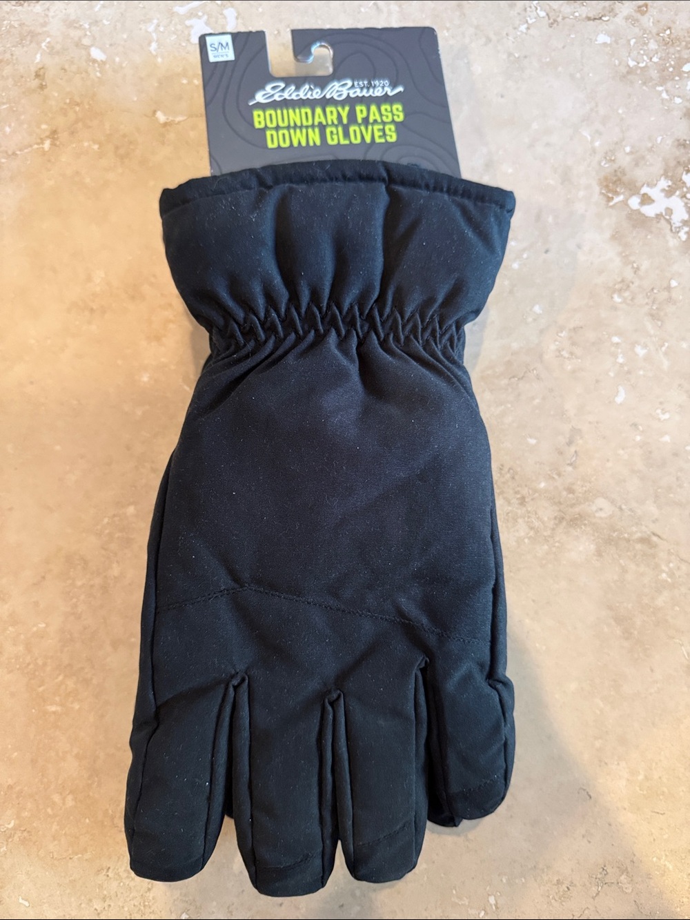 Eddie Bauer Black Boundary Pass Down Gloves Size S/M